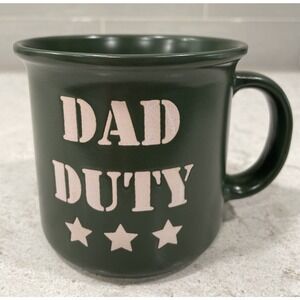 DAD DUTY Army Green Mug 16oz Father’s Day 3 Stars Military Army AF Navy Marines
